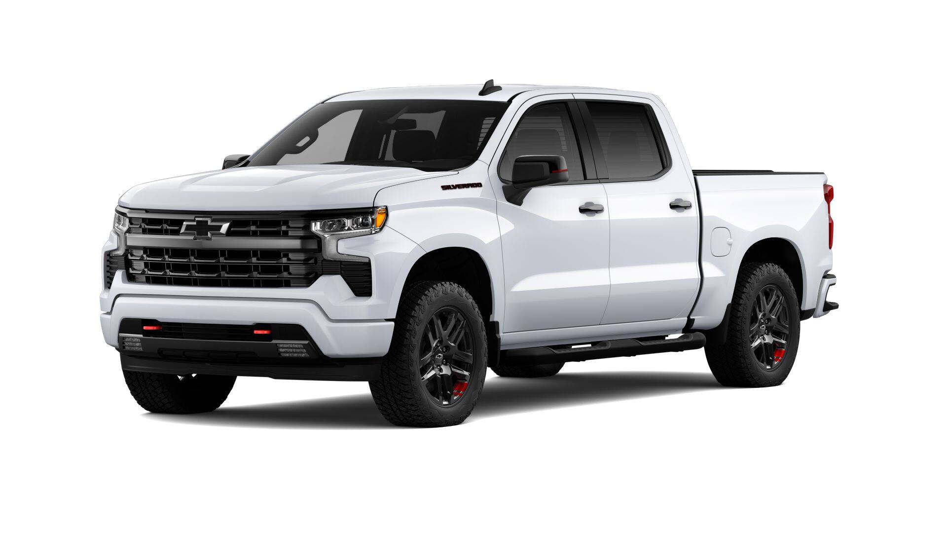2026 Chevrolet Silverado 1500 RST in Summit White — front three-quarter view