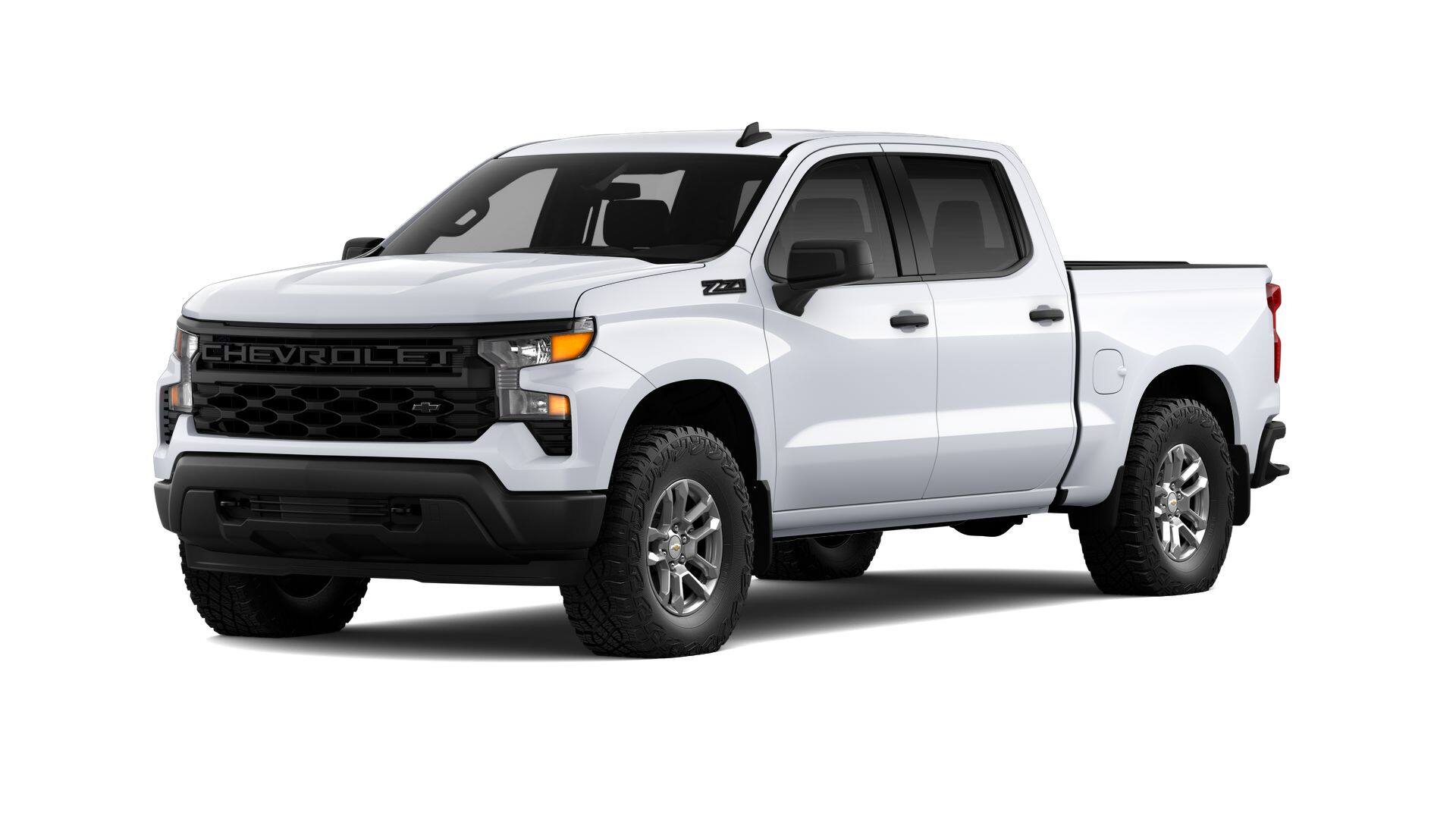 2026 Chevrolet Silverado 1500 WT in Summit White — front three-quarter view