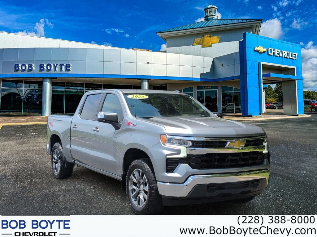 2025 Chevrolet Silverado 1500 LT in Sterling Gray Metallic — front three-quarter view
