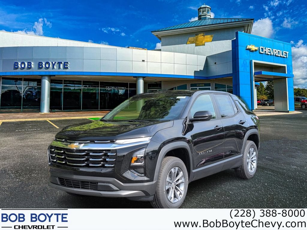 2026 Chevrolet Equinox LT in Mosaic Black Metallic — front three-quarter view