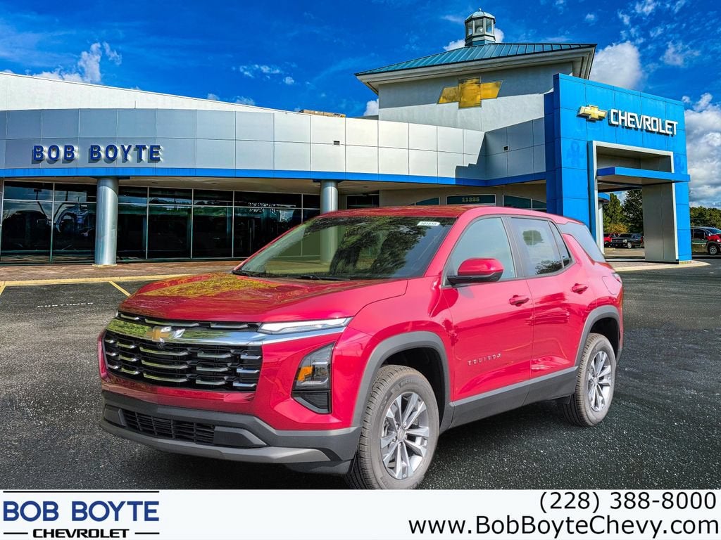 2026 Chevrolet Equinox LT in Radiant Red Tintcoat — front three-quarter view