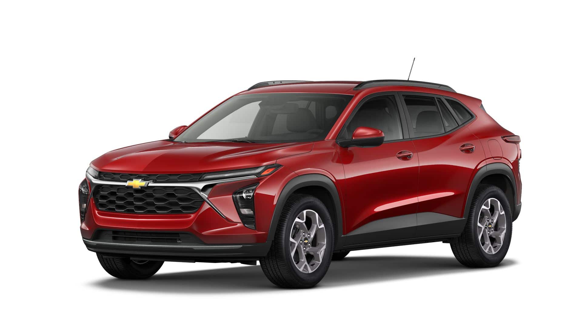 2026 Chevrolet Trax LT in Apex Red — front three-quarter view